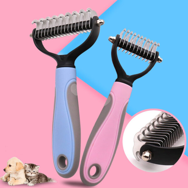 Stainless Double-sided Pet Brush Hair Removal Comb Grooming Dematting Stainless Double-sided Pet Brush Hair Removal Comb Grooming Dematting