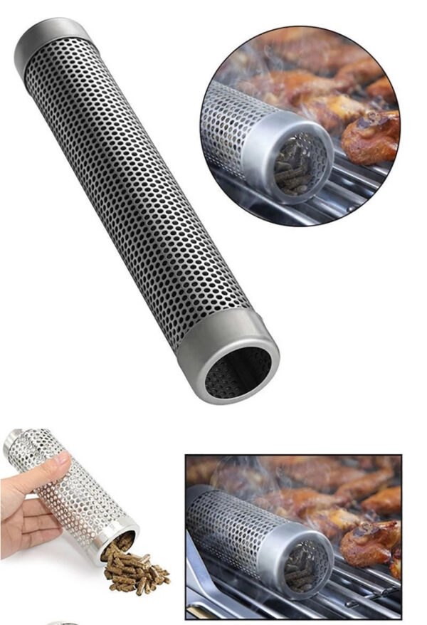 Stainless Steel Smoke Pipe Barbecue Tray Holder Accessories Stainless Steel Smoke Pipe Barbecue Tray Holder Accessories
