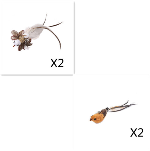 Steel Wire Feather Funny Cat Stick Long Rod Steel Wire Feather Funny Cat Stick Long Rod