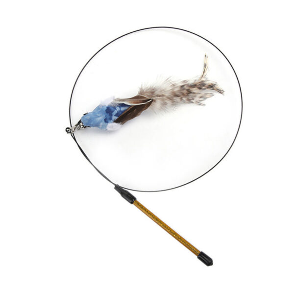 Steel Wire Feather Funny Cat Stick Long Rod Steel Wire Feather Funny Cat Stick Long Rod