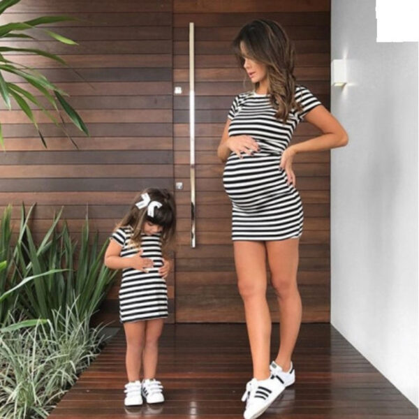 Striped Parent-child Dress Striped Parent-child Dress