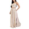 Striped Print Younger Skirt Suit Women Striped Print Younger Skirt Suit Women