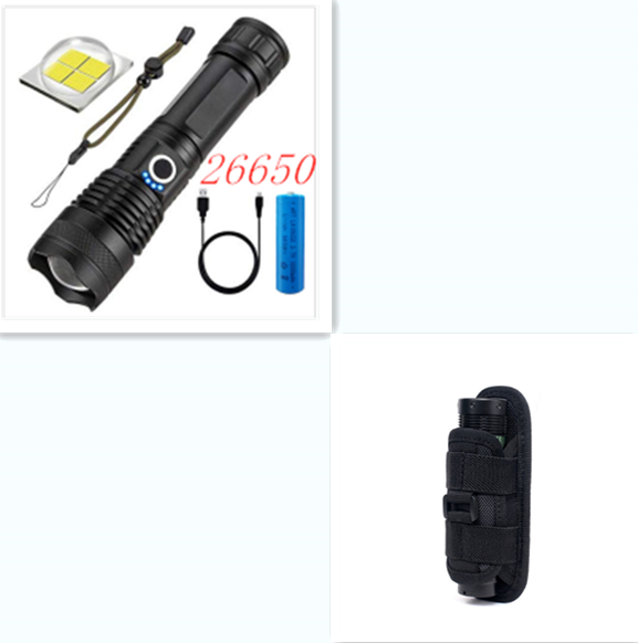 Strong Light Flashlight Rechargeable Zoom Power Display Outdoor Super Strong Light Flashlight Rechargeable Zoom Power Display Outdoor Super