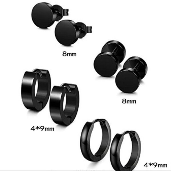 Stylish Round Dumbbell Set Stainless Steel Studs