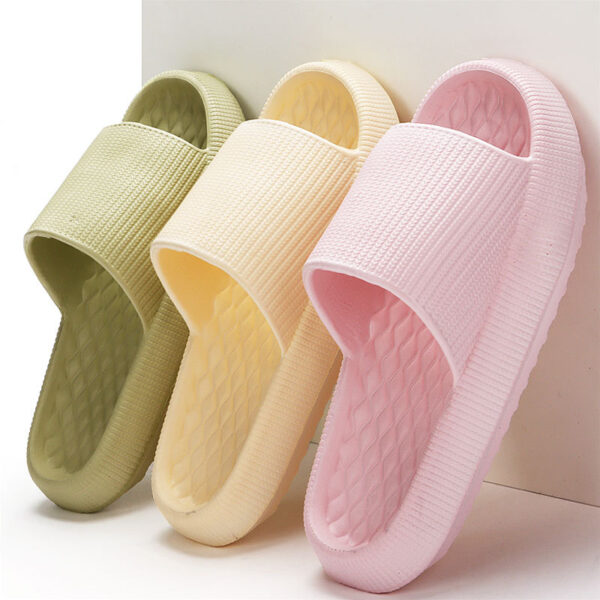 Summer EVA Slippers Solid Color Rhombus Stripe Anti-slip Women's Home Summer EVA Slippers Solid Color Rhombus Stripe Anti-slip Women's Home