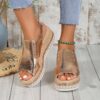 Summer Shiny Sandals Hollow Design Fish Mouth Sandal for Women Fashion