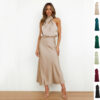 Summer Sleeveless Dress Fashion Elegant Evening Party Club Clothing Summer Sleeveless Dress Fashion Elegant Evening Party Club Clothing