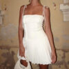 Summer Strappy Suspender Corset Dress French Style Slim Single Breasted Summer Strappy Suspender Corset Dress French Style Slim Single Breasted