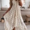 Summer Style Lace Strap Maxi Solid Color Dress Summer Style Lace Strap Maxi Solid Color Dress