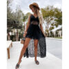 Summer Style Lace Strap Maxi Solid Color Dress Summer Style Lace Strap Maxi Solid Color Dress