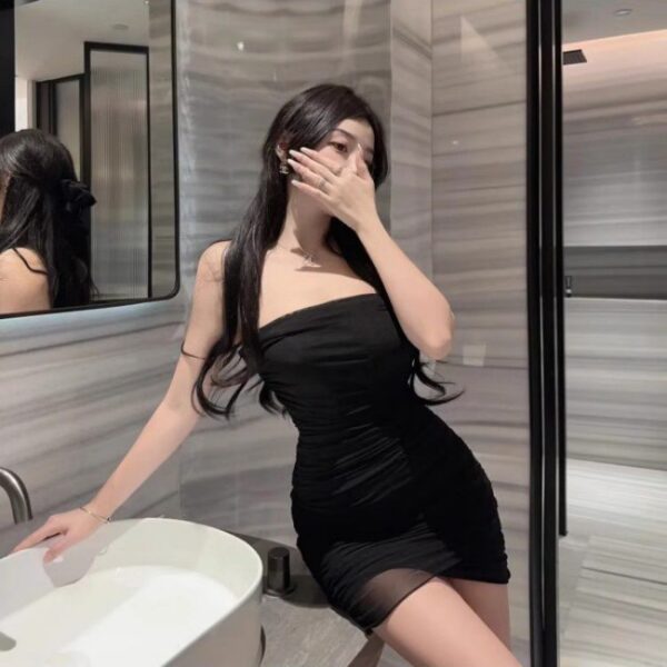 Summer Temperament Mesh Tube Top Hip Skirt for Women Summer Temperament Mesh Tube Top Hip Skirt for Women