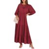Summer Women's Vintage Printed Bohemian Dress Elegant Ladies Casual