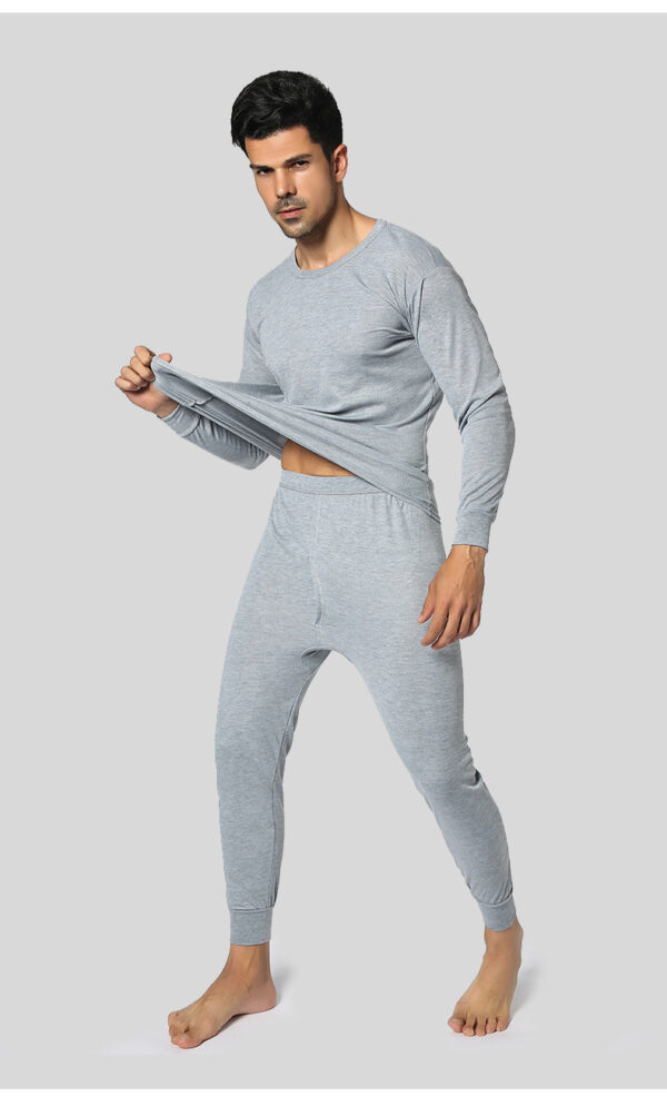 Thermal Underwear Suit Men's Round Neck Polyester Thin Autumn Clothes