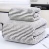 Thick Bamboo Charcoal Fiber Coral Fleece Towels Suit Thick Bamboo Charcoal Fiber Coral Fleece Towels Suit