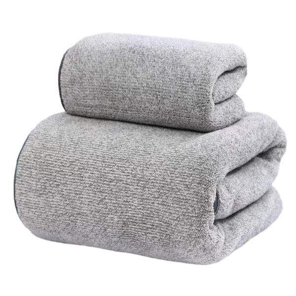Thick Bamboo Charcoal Fiber Coral Fleece Towels Suit Thick Bamboo Charcoal Fiber Coral Fleece Towels Suit
