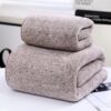 Thick Bamboo Charcoal Fiber Coral Fleece Towels Suit Thick Bamboo Charcoal Fiber Coral Fleece Towels Suit