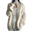 Thick Cashmere Women High Neck Zipper Sweater Cardigan Thick Cashmere Women High Neck Zipper Sweater Cardigan