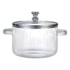 Thick Double-ear Transparent Glass Milk Pot Instant Noodle Bowl Hot Thick Double-ear Transparent Glass Milk Pot Instant Noodle Bowl Hot