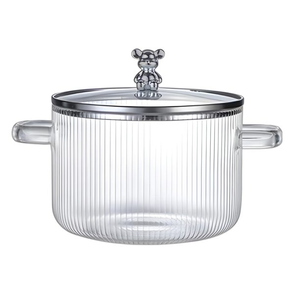 Thick Double-ear Transparent Glass Milk Pot Instant Noodle Bowl Hot Thick Double-ear Transparent Glass Milk Pot Instant Noodle Bowl Hot