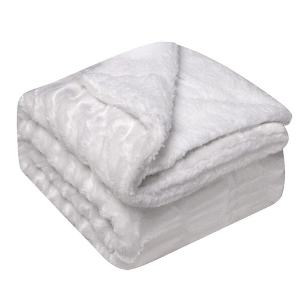 Thickened Flannel Lamb Wool Composite Double Blanket Leisure Gift