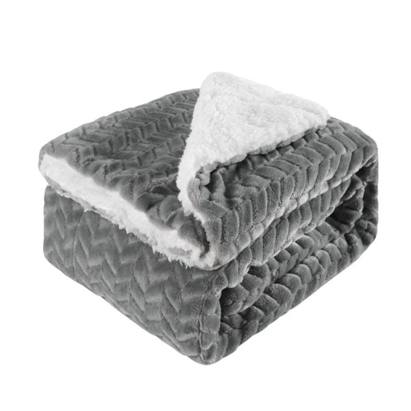 Thickened Flannel Lamb Wool Composite Double Blanket Leisure Gift Thickened Flannel Lamb Wool Composite Double Blanket Leisure Gift