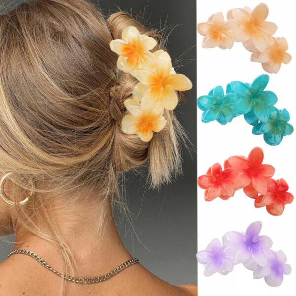 Three Flowers Plumeria Rubra Large Hair Clip Female Three Flowers Plumeria Rubra Large Hair Clip Female