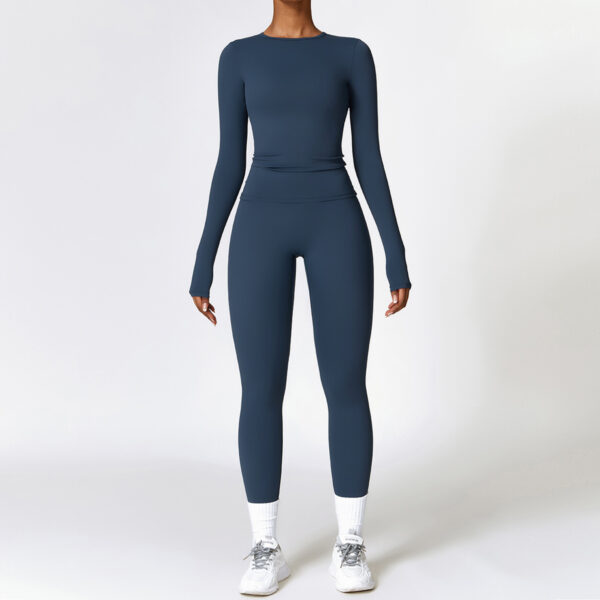 Tight-fitting Brushed Yoga Suit Quick-drying Fitness Clothes Long