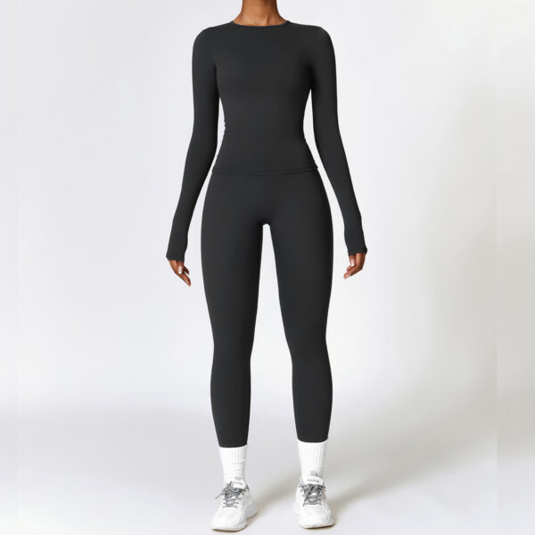 Tight-fitting Brushed Yoga Suit Quick-drying Fitness Clothes Long