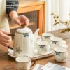 Underglaze Cup Suit Household Living Room Water Pot Tea Set Underglaze Cup Suit Household Living Room Water Pot Tea Set