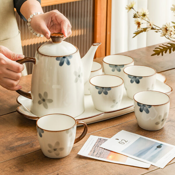 Underglaze Cup Suit Household Living Room Water Pot Tea Set Underglaze Cup Suit Household Living Room Water Pot Tea Set