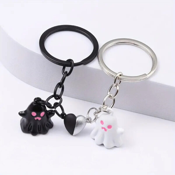 Unique Bag Hanging Halloween Ghost Keychain Cute Couple Magnetic