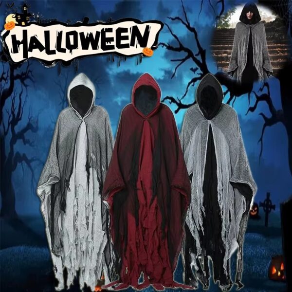 Unisex Halloween Ghost Dementors Cosplay Costume Gothic Horror Zombie