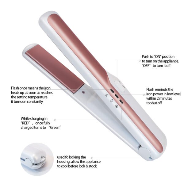 USB Wireless Charging Hair Straightener