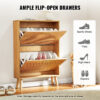 VEVOR Shoe Cabinet with 2 Flip Drawers Storage for Entryway Free VEVOR Shoe Cabinet with 2 Flip Drawers Storage for Entryway Free