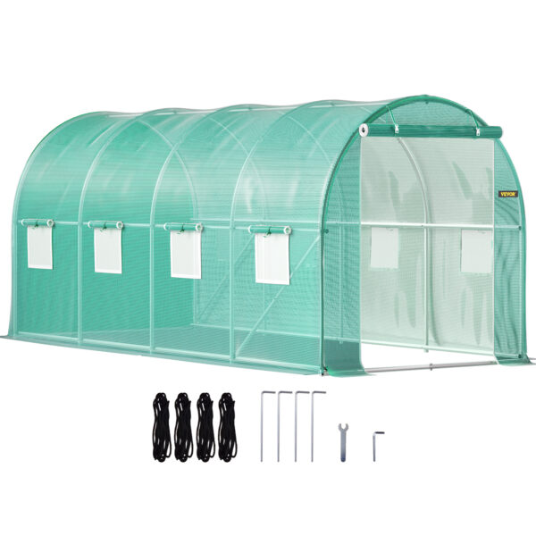 VEVOR Walk-in Tunnel Greenhouse 15 X 7 X 7 Ft Portable Plant Hot House