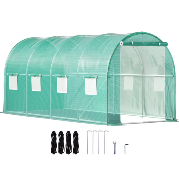 VEVOR Walk-in Tunnel Greenhouse 15 X 7 X 7 Ft Portable Plant Hot House VEVOR Walk-in Tunnel Greenhouse 15 X 7 X 7 Ft Portable Plant Hot House