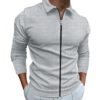 Waffle Style Zipped Lapel Jacket Outdoor Sports Tops Waffle Style Zipped Lapel Jacket Outdoor Sports Tops