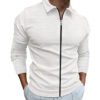 Waffle Style Zipped Lapel Jacket Outdoor Sports Tops Waffle Style Zipped Lapel Jacket Outdoor Sports Tops