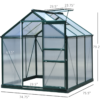 Walk in Greenhouse 6 X 6 X 7 Aluminum Polycarbonate Portable Garden Walk in Greenhouse 6 X 6 X 7 Aluminum Polycarbonate Portable Garden