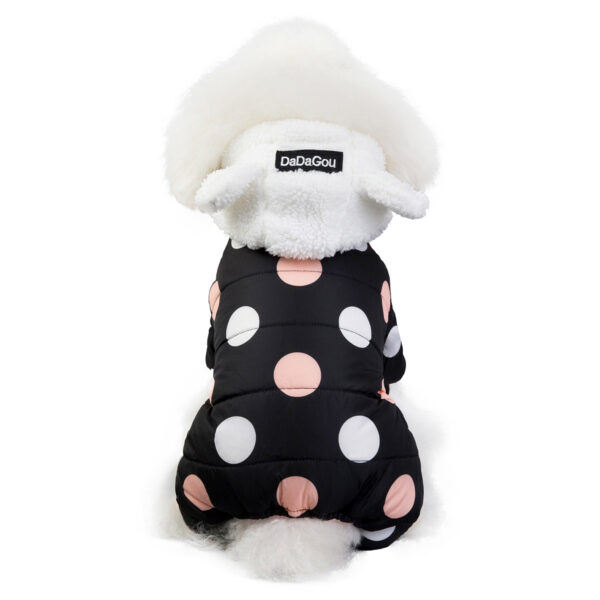 Warm Big Polka Dot Four-leg Cotton Coat Warm Big Polka Dot Four-leg Cotton Coat