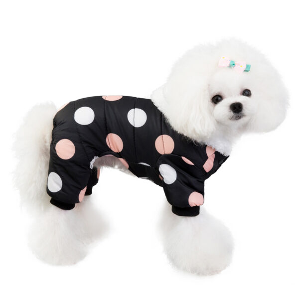 Warm Big Polka Dot Four-leg Cotton Coat Warm Big Polka Dot Four-leg Cotton Coat
