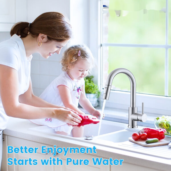 White Countertop Carbon Rod Purifier Household Kitchen Faucet Tap Water