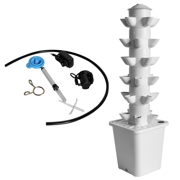 White Hydroponic Planting System