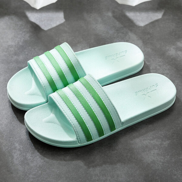 White Stripes Slippers for Women and Men Bathroom Home Shoes