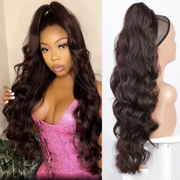 Wig Big Wave Drawstring Ponytail Matte High Temperature Silk Chemical