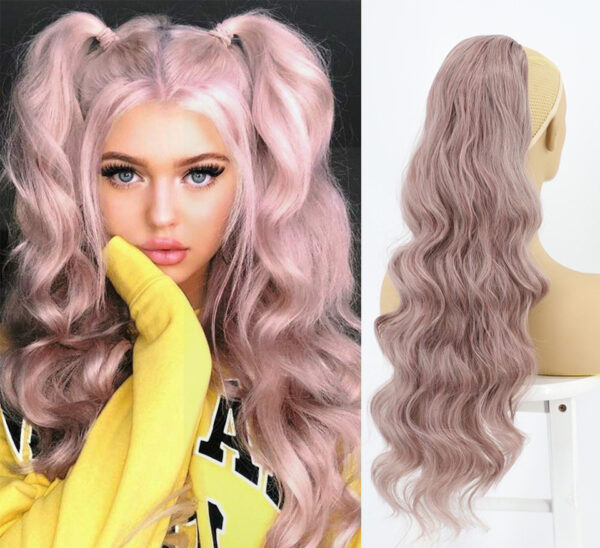 Wig Big Wave Drawstring Ponytail Matte High Temperature Silk Chemical Wig Big Wave Drawstring Ponytail Matte High Temperature Silk Chemical