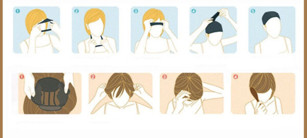 Wigs Mid-point Black and Brown Short Curly Hair Wigs Mid-point Black and Brown Short Curly Hair