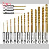 Wind Batch Hex Shank Twist Drill Bit Titanium Plated 6.35 Handle 10PC Wind Batch Hex Shank Twist Drill Bit Titanium Plated 6.35 Handle 10PC
