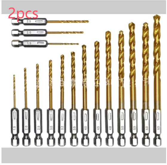 Wind Batch Hex Shank Twist Drill Bit Titanium Plated 6.35 Handle 10PC Wind Batch Hex Shank Twist Drill Bit Titanium Plated 6.35 Handle 10PC