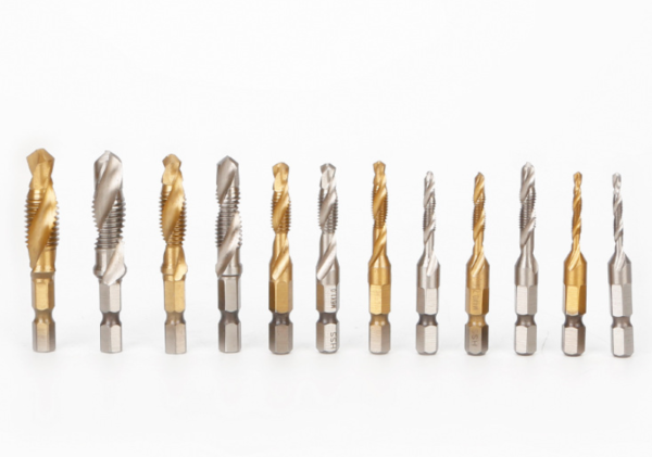 Wind Batch Hex Shank Twist Drill Bit Titanium Plated 6.35 Handle 10PC